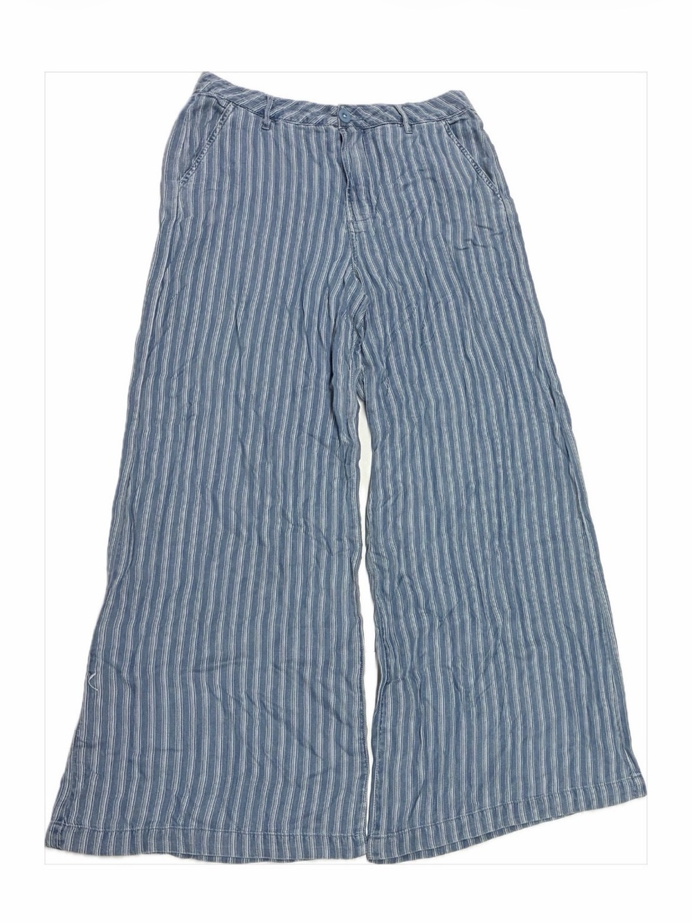 NEW Kut from the Kloth Women’s Blue & White Striped Wide-Leg Pants Size 10